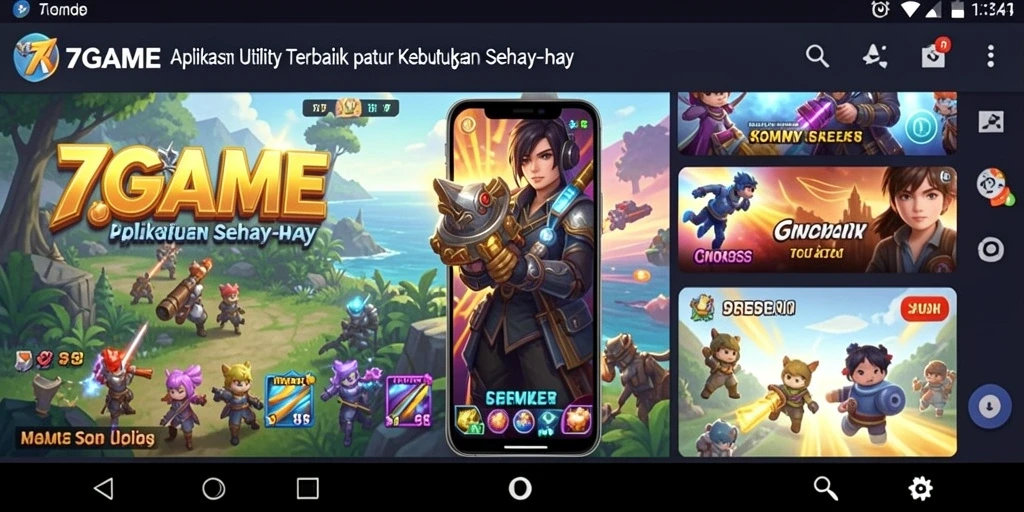 Tampilan antarmuka pengguna 7GAME yang bersih dan efisien.