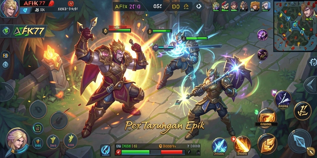 Tampilan menakjubkan dari pertempuran seru di AFK77.