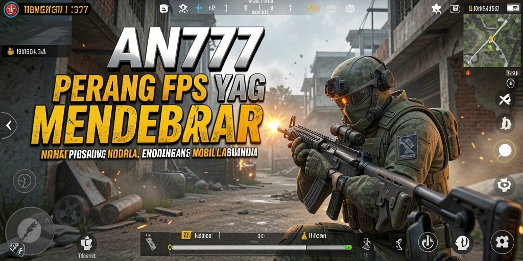 Tampilan menarik dari gameplay AN777 di medan perang FPS.