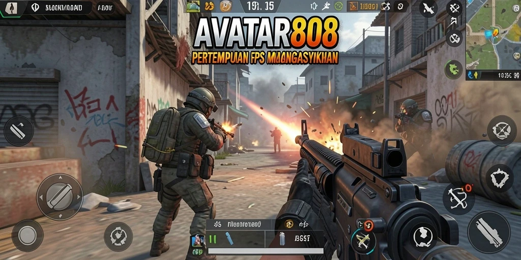 Tangkapan layar gameplay AVATAR808 menampilkan aksi pertempuran seru dan grafik cantik.