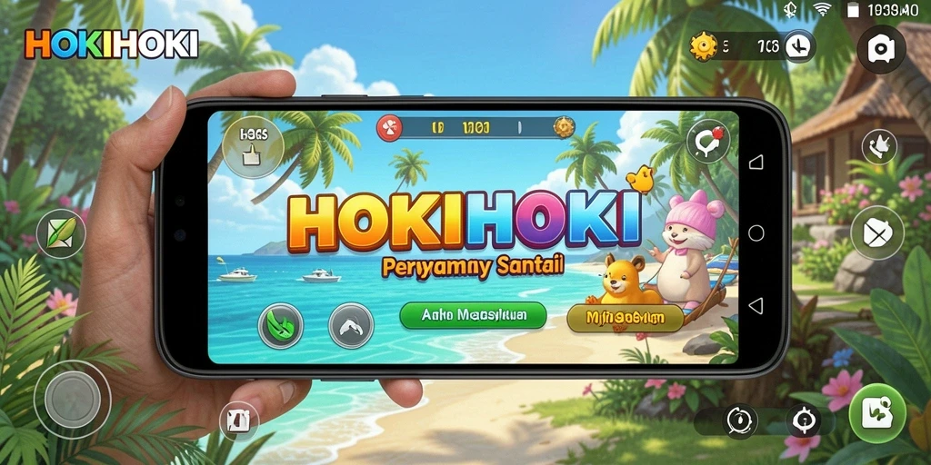 Tampilan gameplay HOKIHOKI yang menarik dan penuh warna.