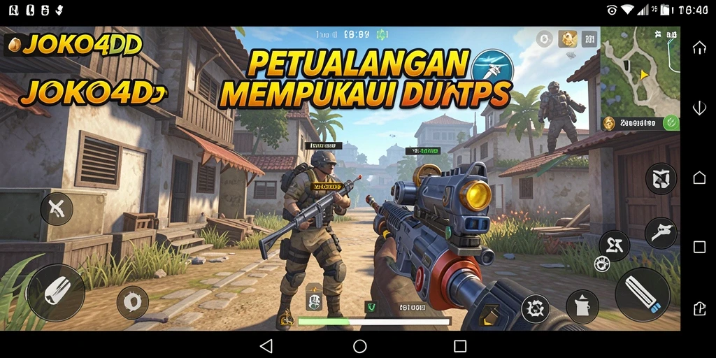 Screenshot gameplay JOKO4D menampilkan aksi tembak-menembak yang mendebarkan.