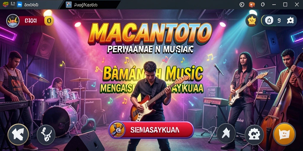 Screenshot gameplay menampilkan keseruan bermain musik di MACANTOTO.