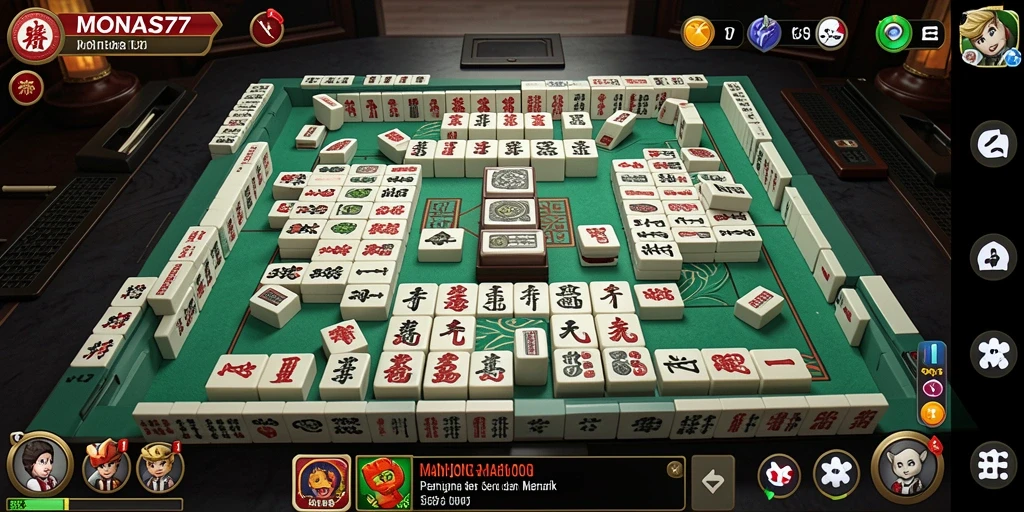 Tampilan menarik dari gameplay Mahjong yang seru.