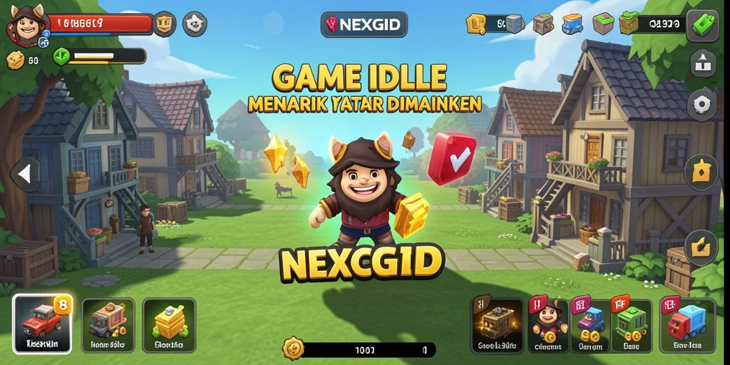 Tampilan gameplay menarik dari NEXGID yang menampilkan mekanisme Idle.