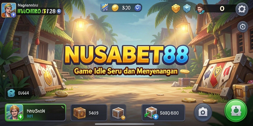Screenshot gameplay NUSABET88 menampilkan karakter yang mengumpulkan sumber daya.