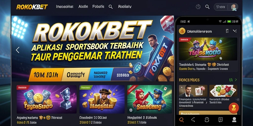Tampilan gameplay ROKOKBET dengan berbagai pilihan taruhan olahraga.