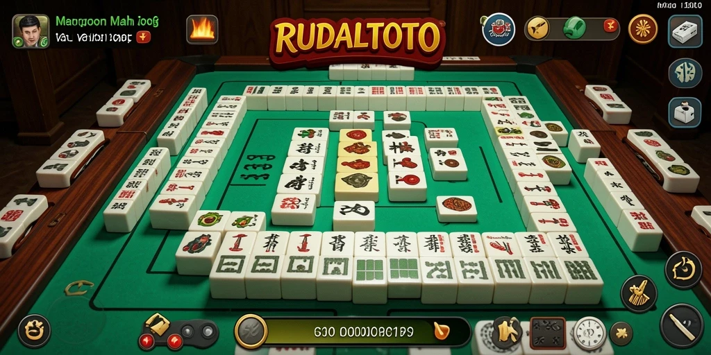 Tampilan gameplay RUDALTOTO yang menarik dalam permainan Mahjong.
