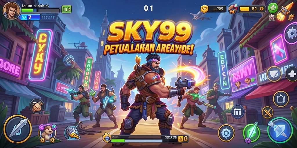 Tampilan gameplay SKY99 yang penuh aksi dan tantangan seru.