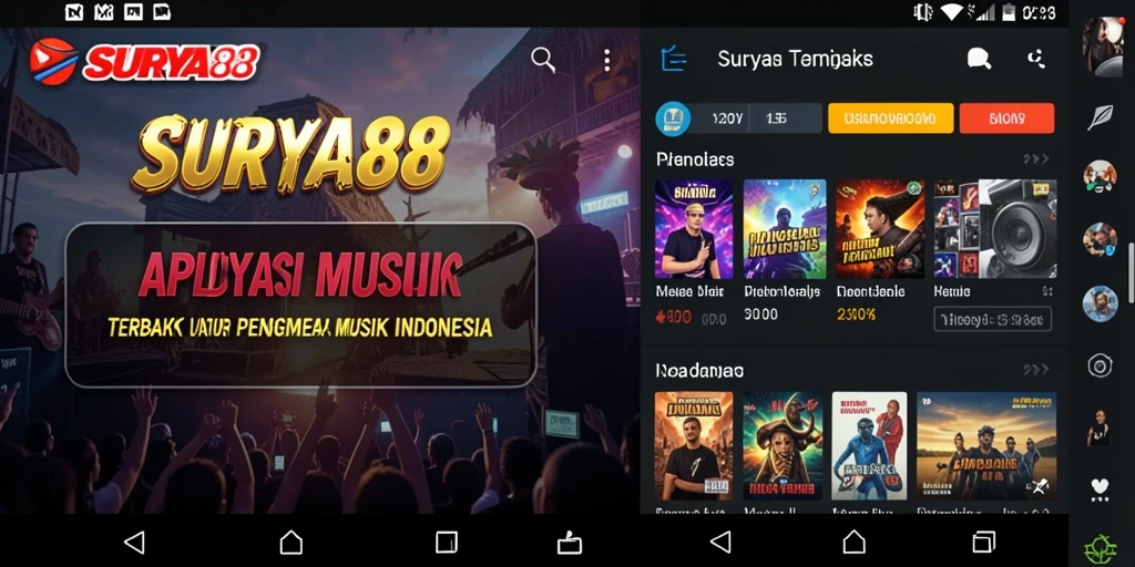 Tampilan gameplay <strong>SURYA88</strong> yang memukau dan penuh irama.