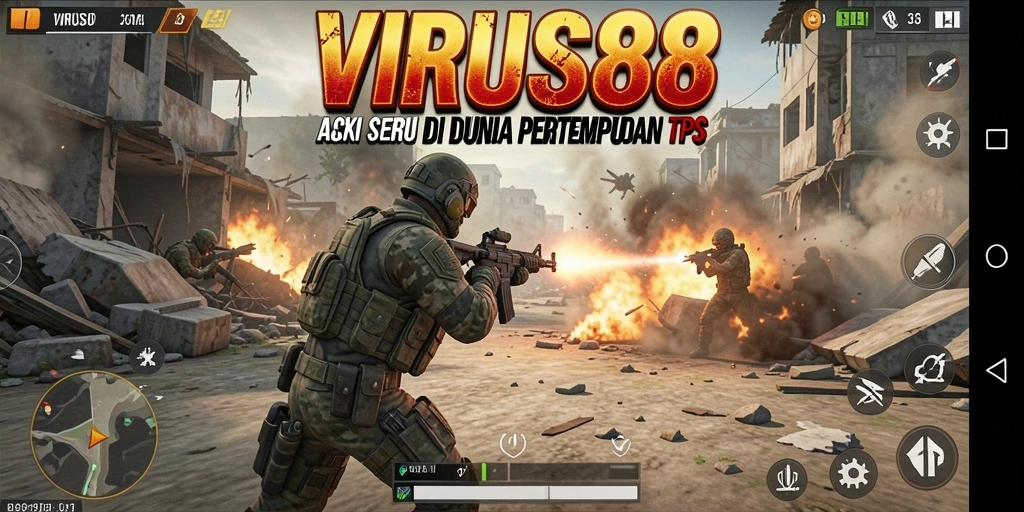Tampilan gameplay seru dan menegangkan dalam VIRUS88.