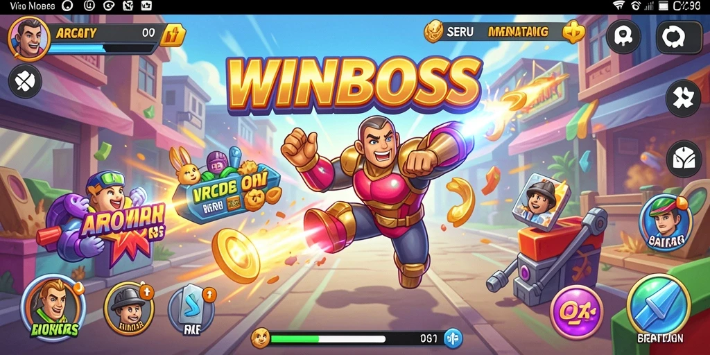 Tangkapan layar gameplay <strong>WINBOSS</strong> yang penuh warna dan mendebarkan.