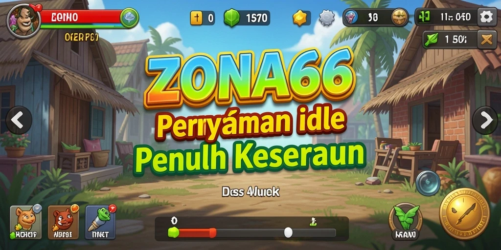 Tampilan gameplay ZONA66 yang menonjolkan alur permainan Idle yang asyik.